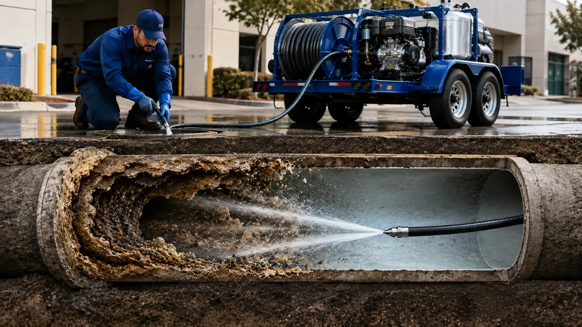 Sewer Pipe Descaling in California Hot Springs